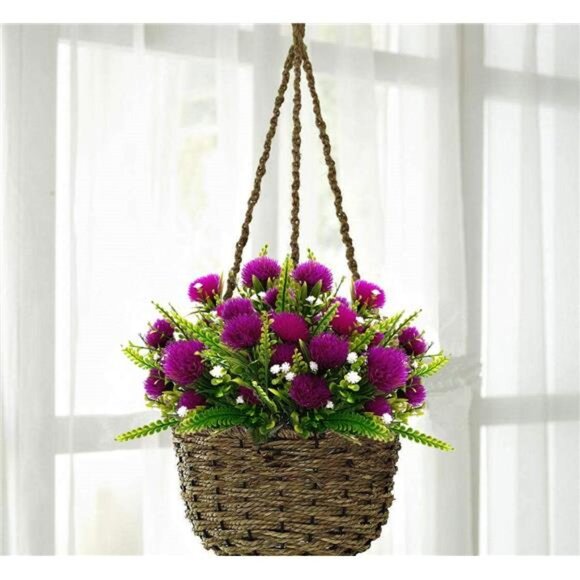 Artificial Dandelion Plants Decor, Fake Plastic Flowers Shrubs Bushes Grass - Picture 2 of 8